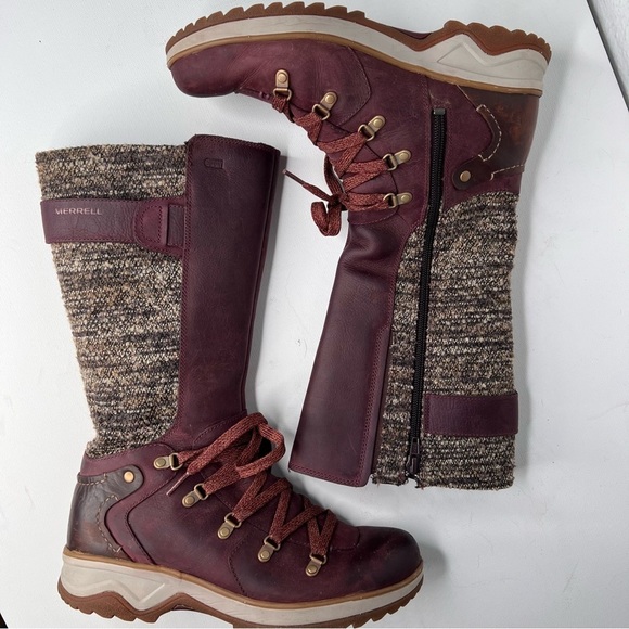 Merrell Eventyr Peak waterproof wine tall boot - Picture 4 of 10